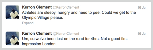 Kerron Clement Negative Tweets