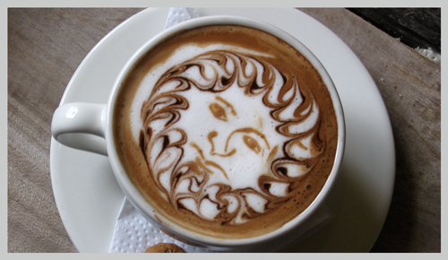 Latte Art Mystical Face