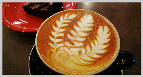 Latte Art Floral Design