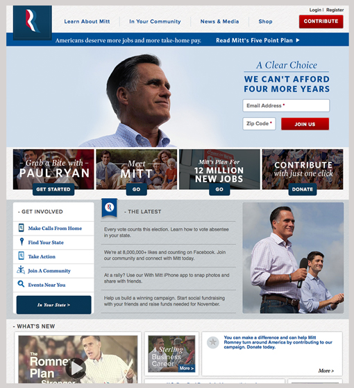 Romney Campaign Website